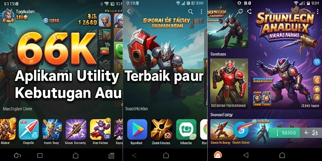 Screenshot 66K menampilkan fitur utama aplikasi Utility.