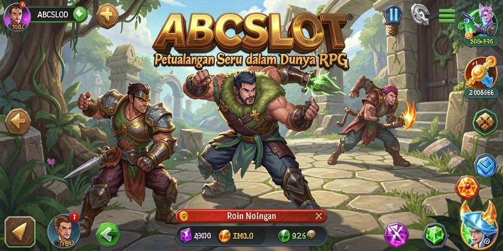 Tampilan gameplay seru dengan pertarungan strategis di ABCSLOT.