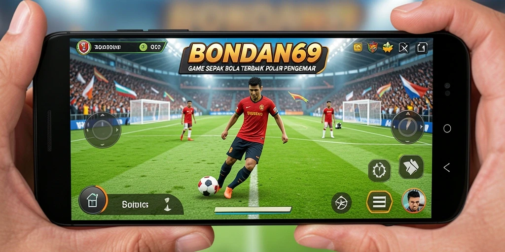Screenshot utama BONDAN69 menampilkan aksi seru dalam permainan sepak bola.