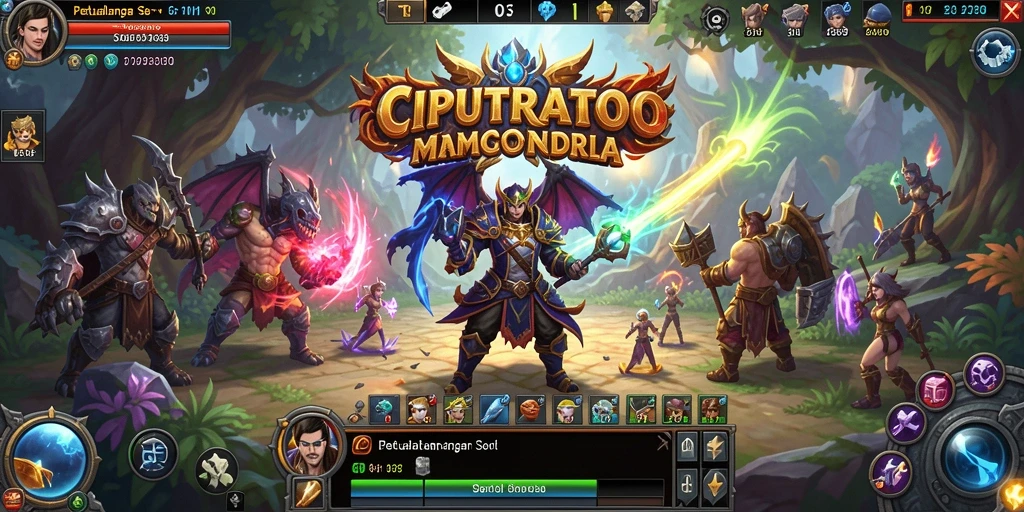 Tangkapan layar gameplay yang menunjukkan pertempuran epik di <strong>CIPUTRATOTO</strong>.