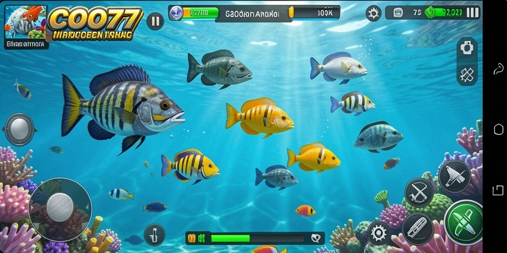 Tampilan gameplay seru Tembak Ikan di COO77.