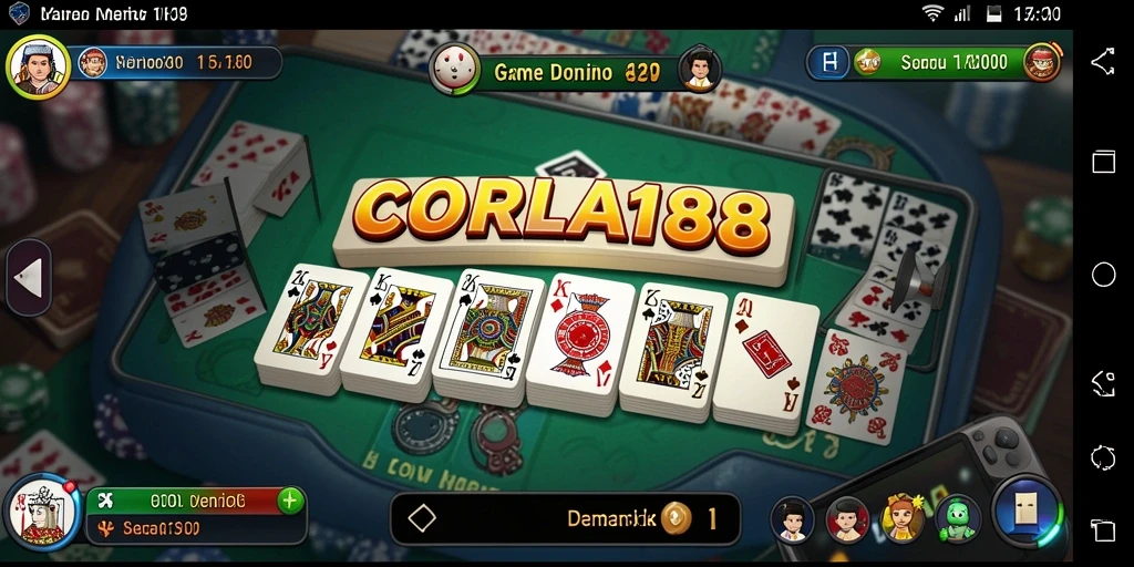 Tangkapan layar gameplay seru dari CORLA188 game Domino.