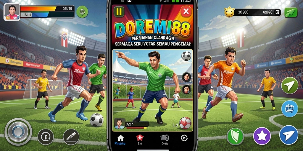 Screenshot gameplay DOREMI88 menampilkan aksi seru dalam olahraga.