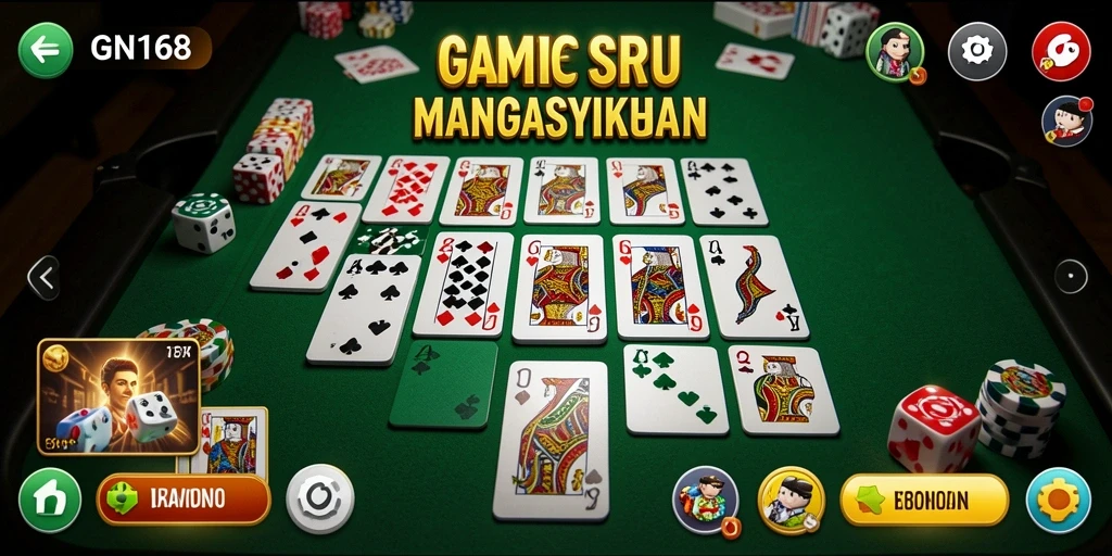Screenshot gameplay GN168 yang menampilkan aksi seru permainan domino.