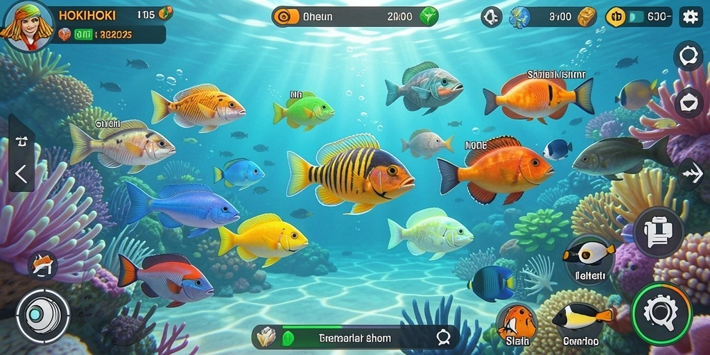 Screenshot utama menampilkan aksi menembak ikan yang mendebarkan.