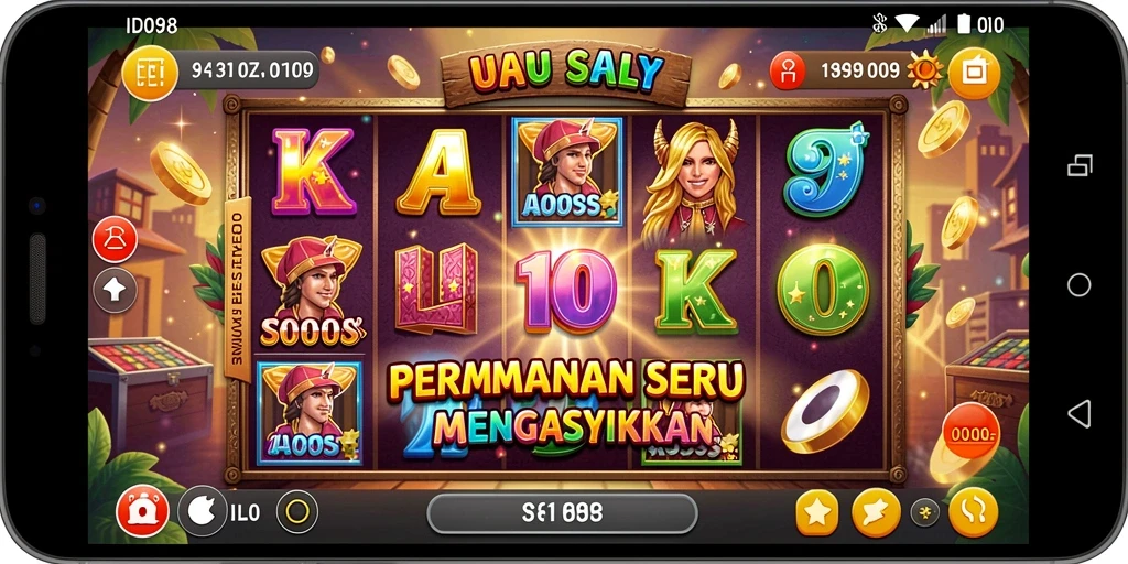 Tampilan gameplay Slot ID098 yang mendebarkan dan penuh warna.