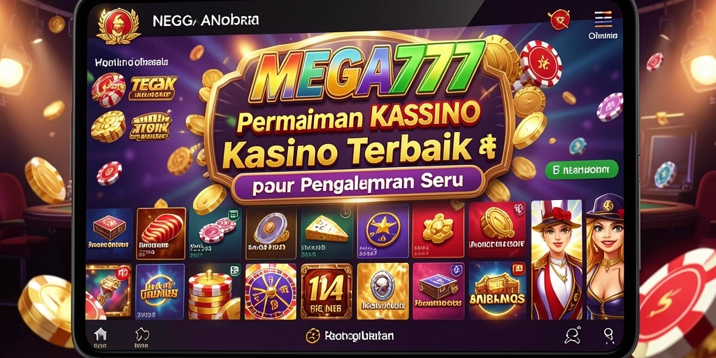 Tampilan screenshot MEGA777 dengan gameplay Kasino yang mendebarkan.