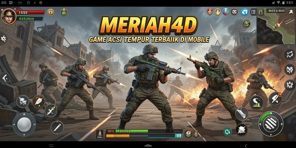 Tampilan gameplay seru dari MERIAH4D dengan aksi tempur intens.