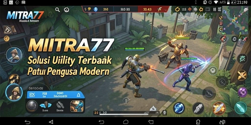 Tampilan antarmuka utama MITRA77 yang menarik dan fungsional.