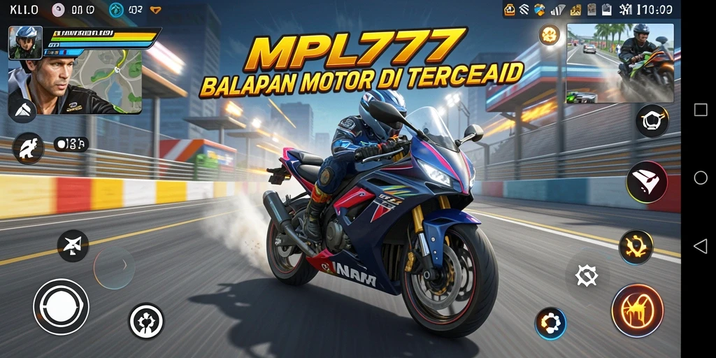 Sebuah momen mendebarkan dalam balapan motor MPL777.