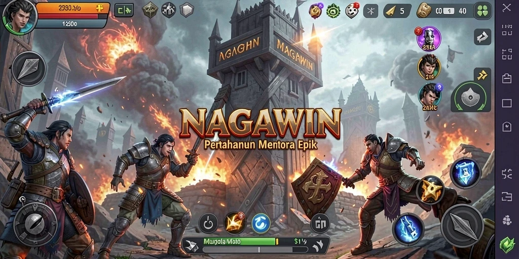 Tangkapan layar menunjukkan aksi gameplay Tower Defense yang mendebarkan.