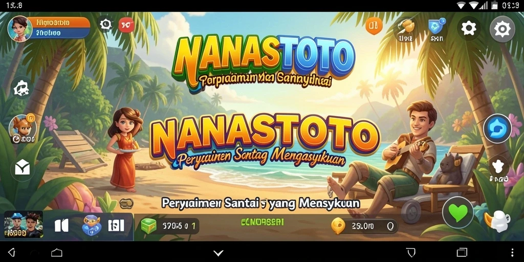 Gameplay NANASTOTO yang ceria dan menghibur di layar.