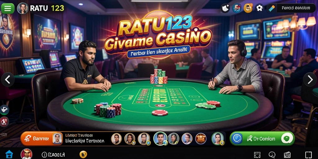 Tampilan Gameplay Live Casino di RATU123 yang menegangkan.