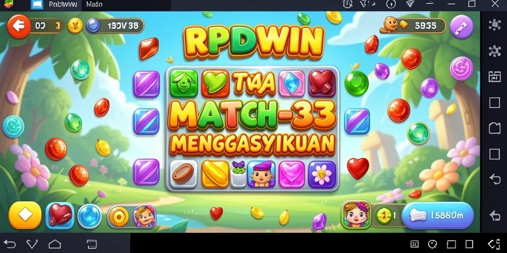 Tampilan gameplay RPIDWIN yang penuh warna dan menantang.
