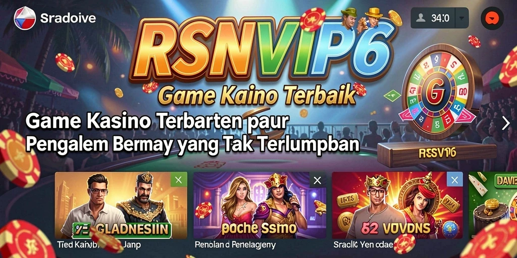 Screenshot utama RSNVIP6 yang menunjukkan gameplay kasino yang menarik.