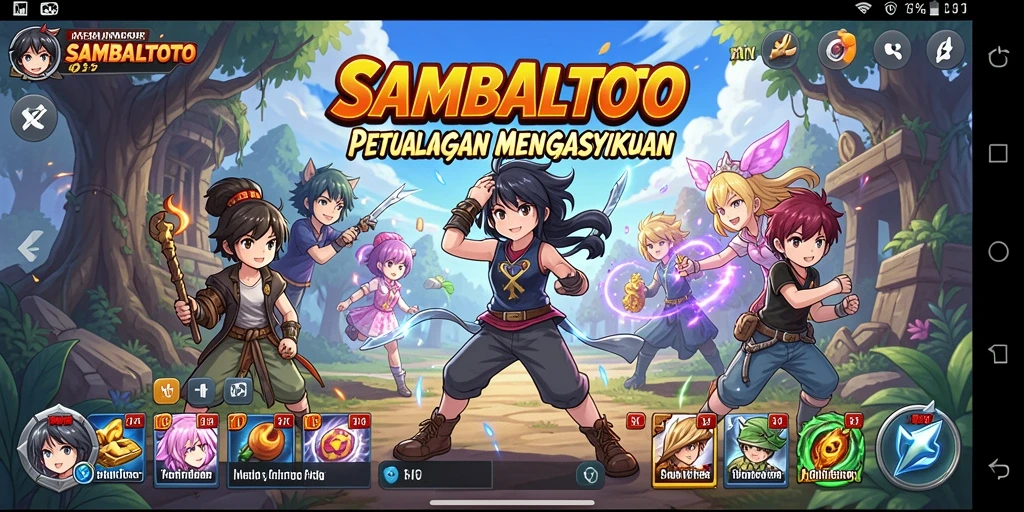 Screeshot gameplay SAMBALTOTO menampilkan karakter Anime dalam aksi.