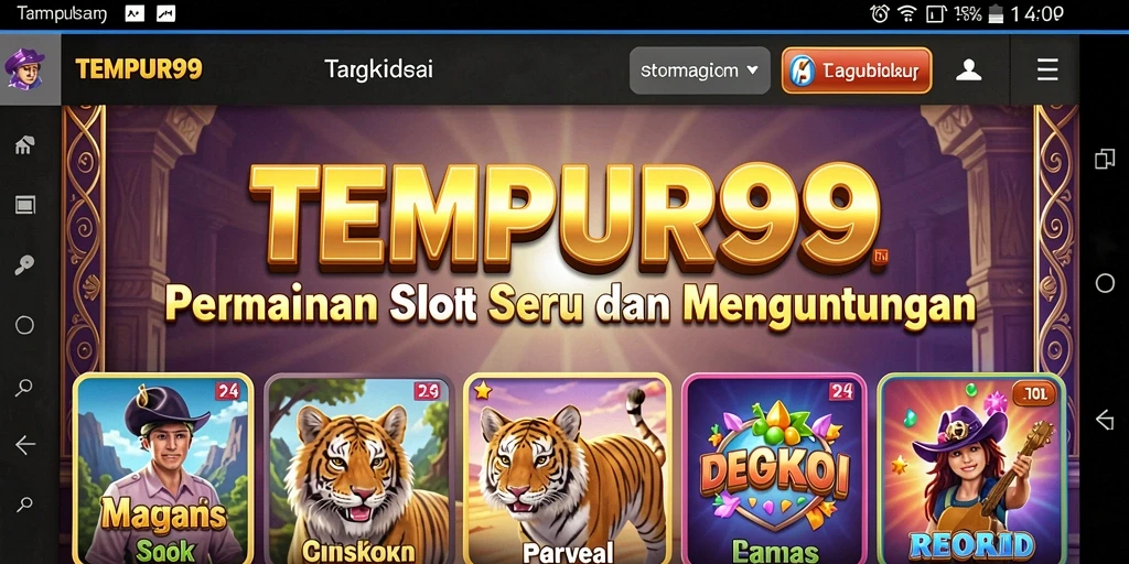 Screenshot gameplay dari TEMPUR99 menunjukkan aksi slot yang mendebarkan.